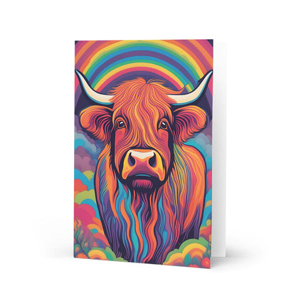 Abstract Scottish Highland Cow Greetings Card - perfect for any occasion