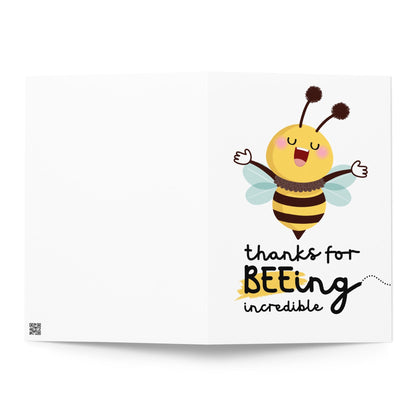 Beeing Incredible Card - Thank You Card - Bee Themed