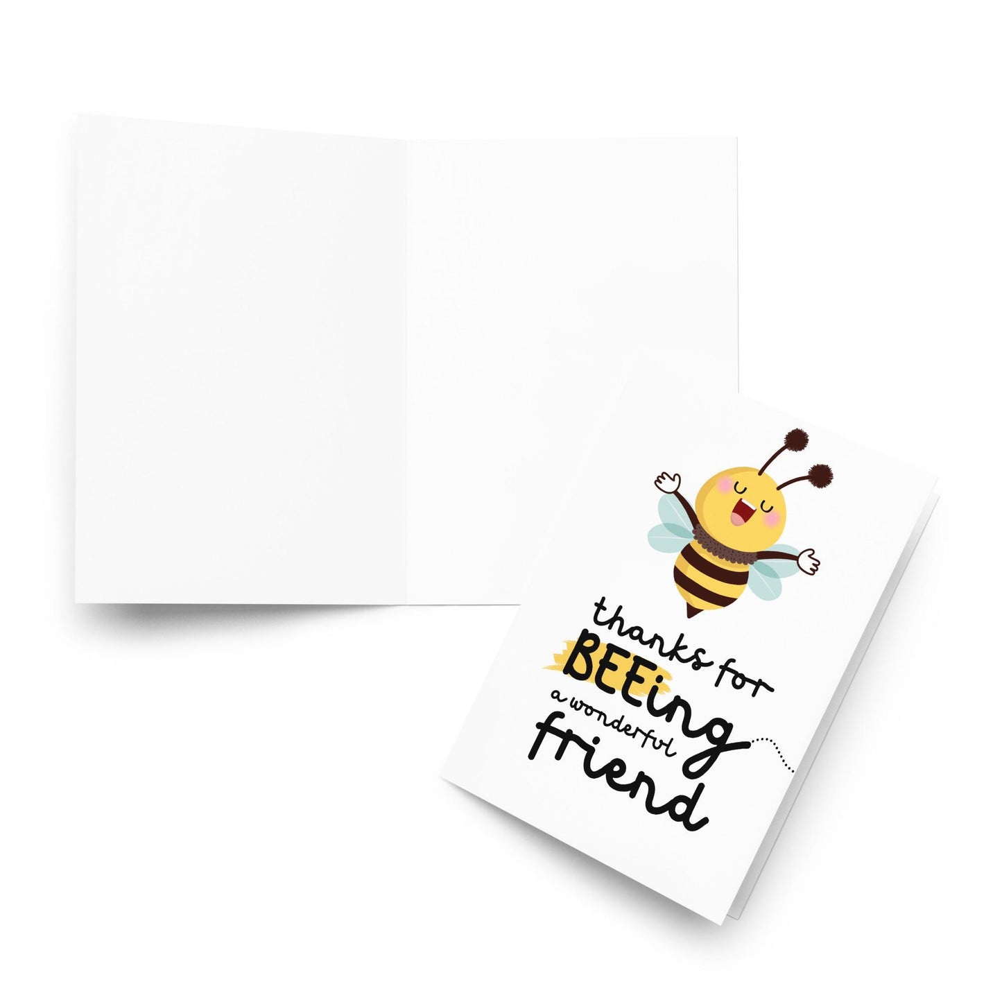 Beeing a Wonderful Friend - Friend Thank You Card - Bee Themed