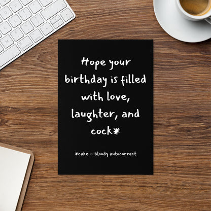 Rude Birthday Card for Him or Her