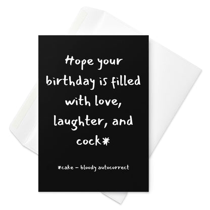 Rude Birthday Card for Him or Her