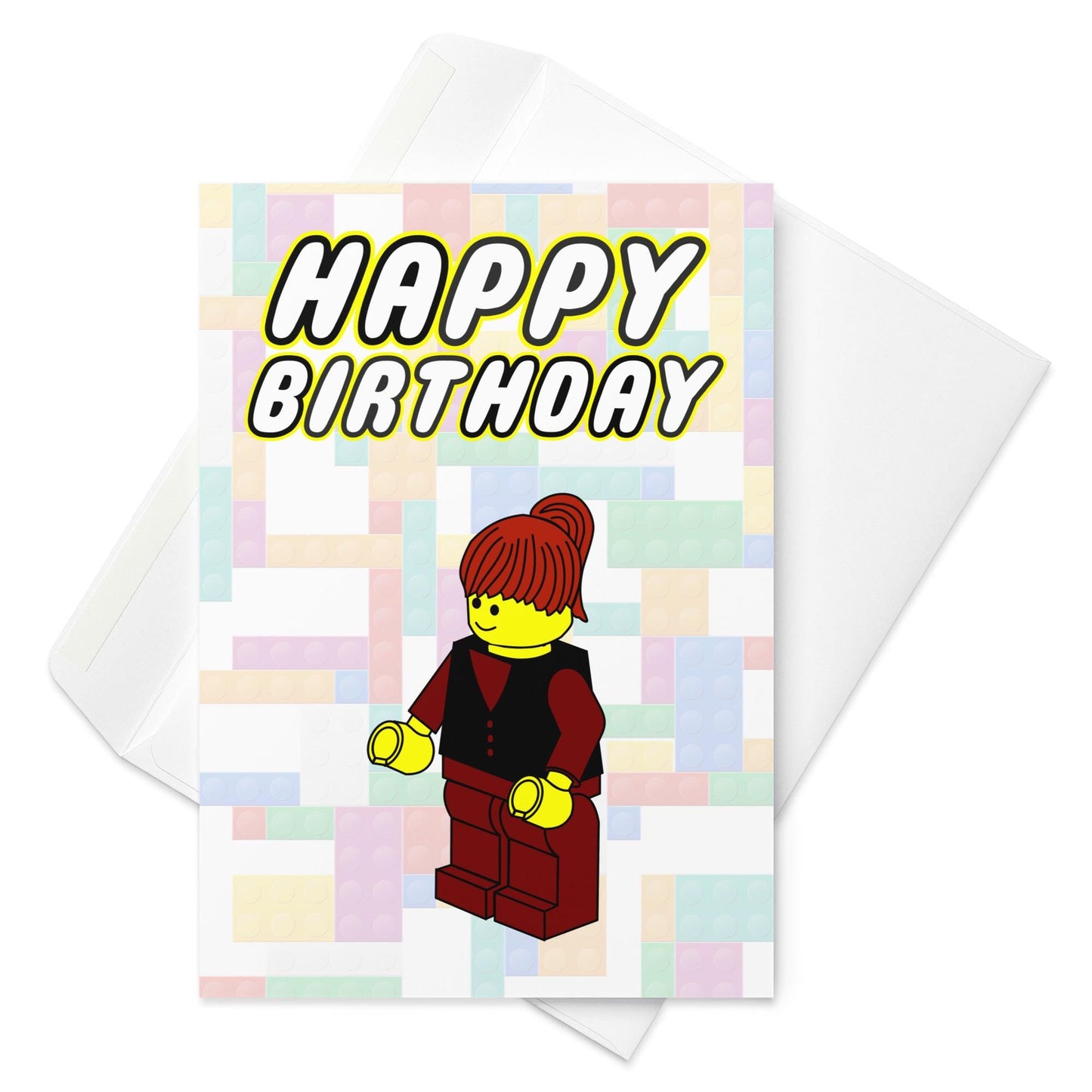 Lego Minifigure Card Girl