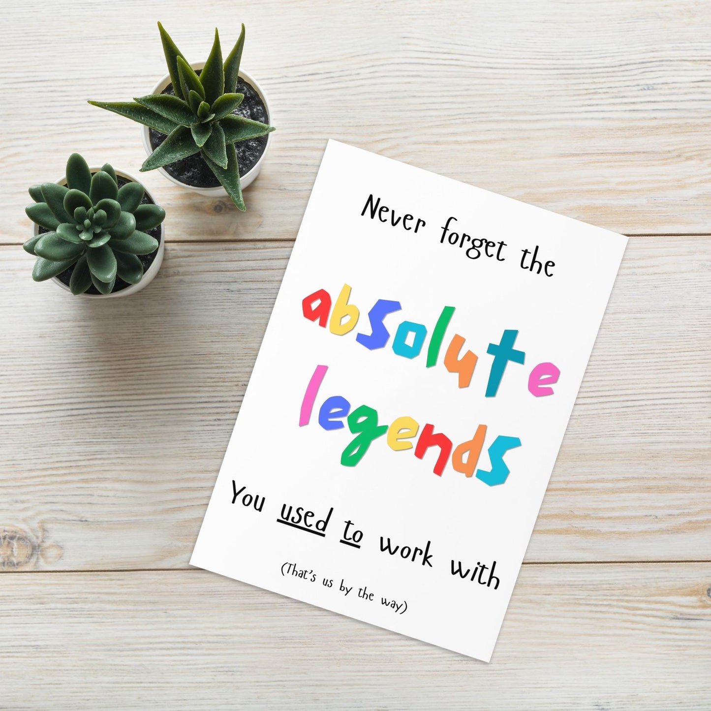 Absolute Legends Card - Leaving New Job Retirement Card Good Luck Card