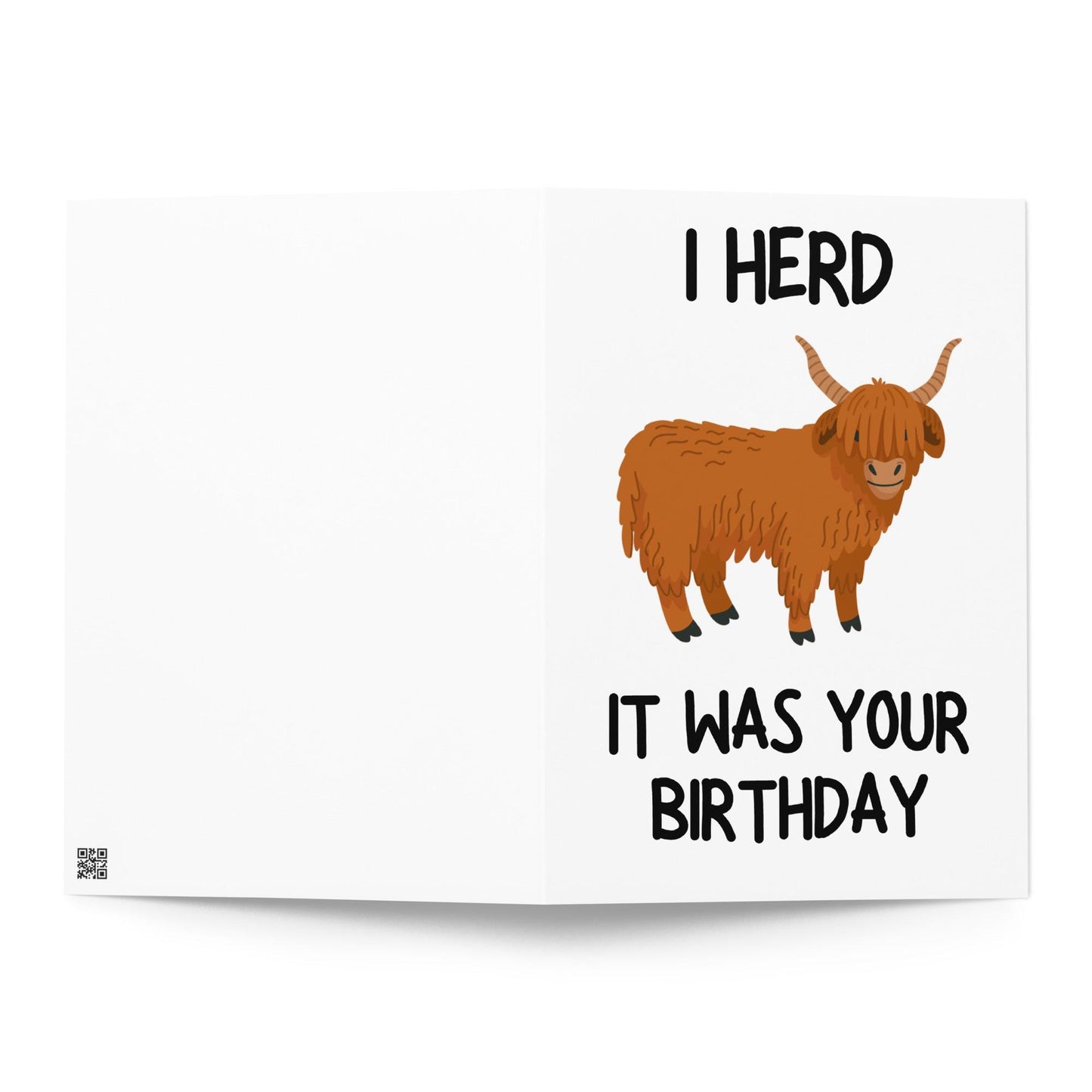 Highland Cow Birthday Card