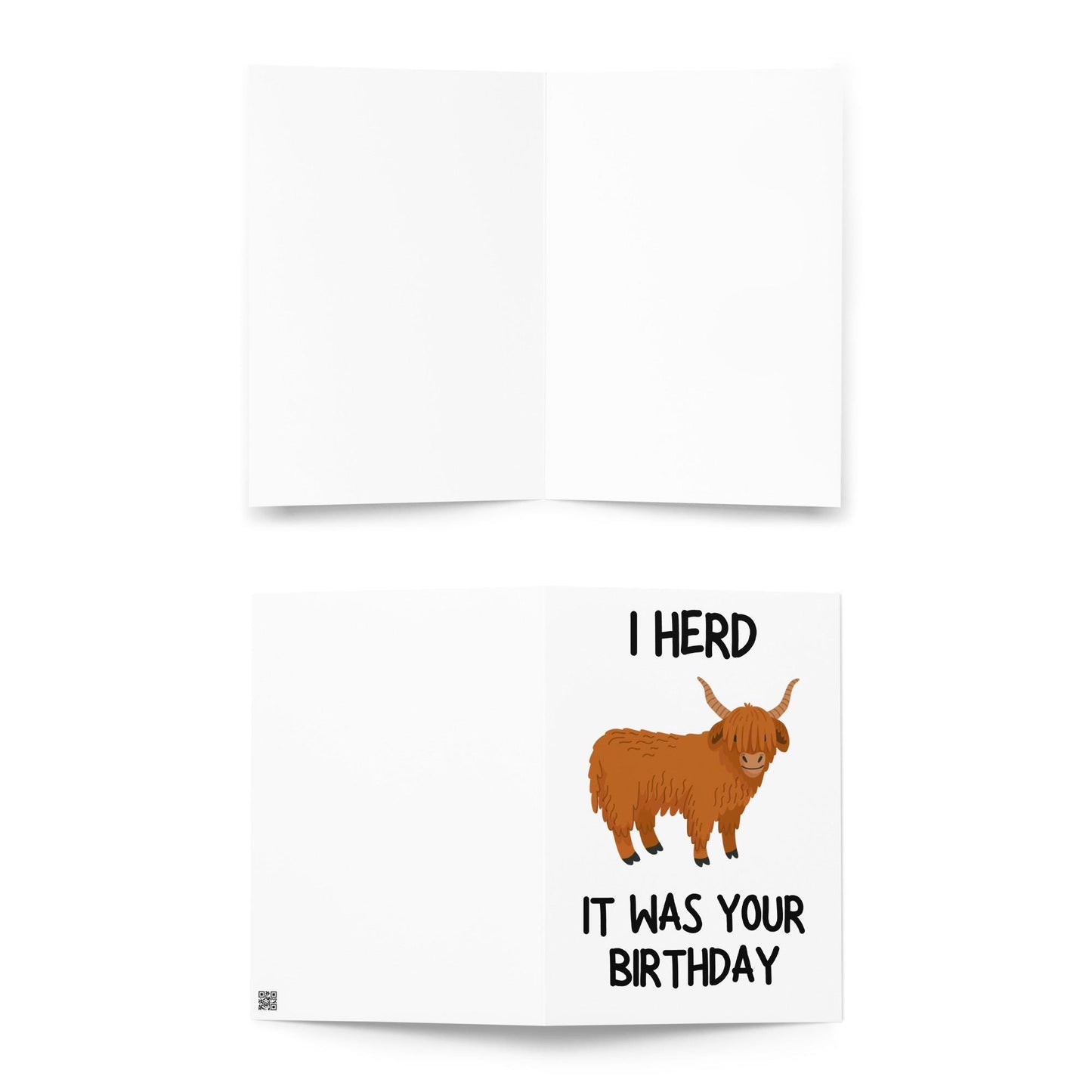 Highland Cow Birthday Card