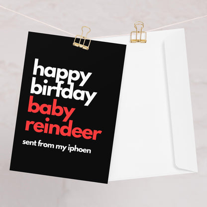 Baby Reindeer Birthday Card