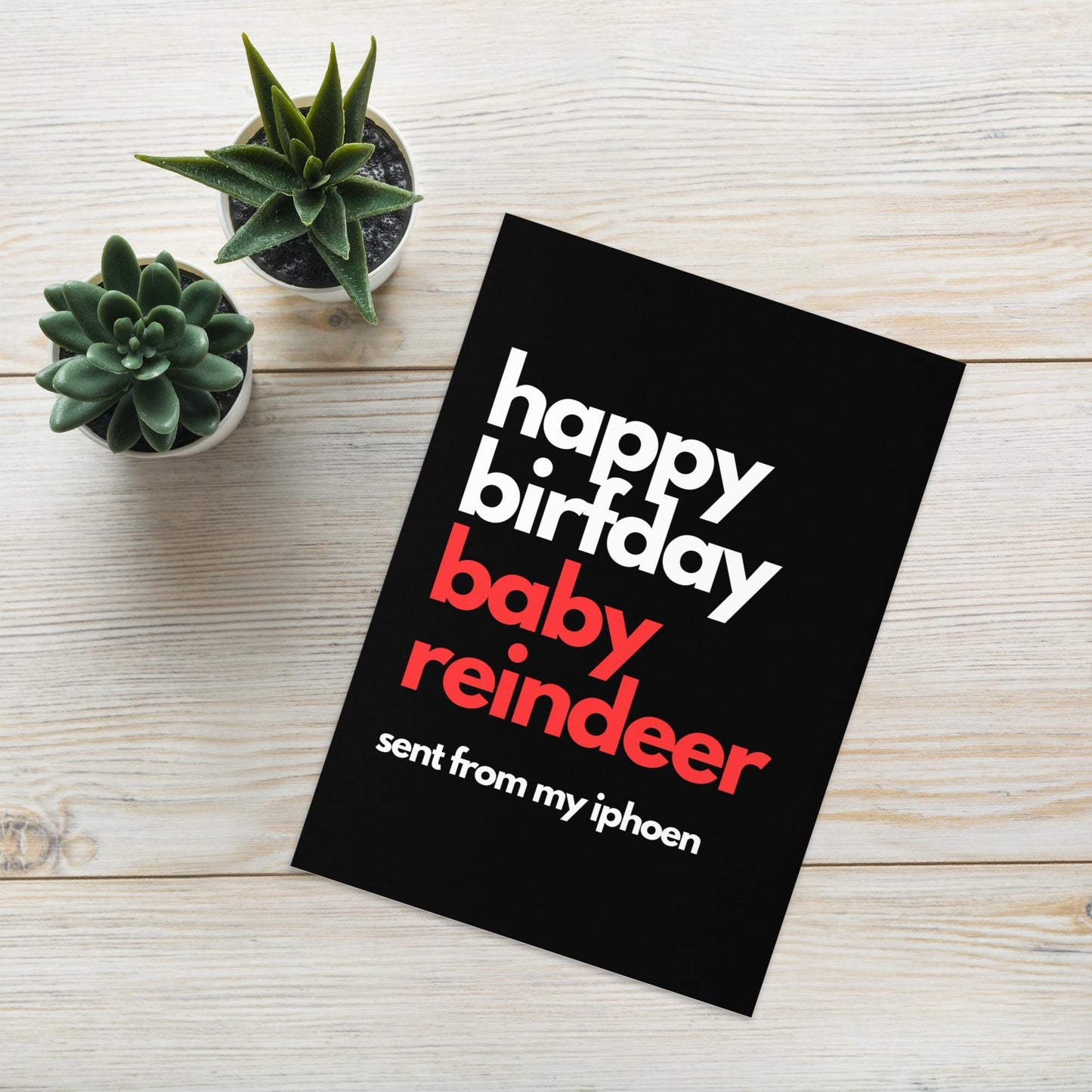 Baby Reindeer Birthday Card