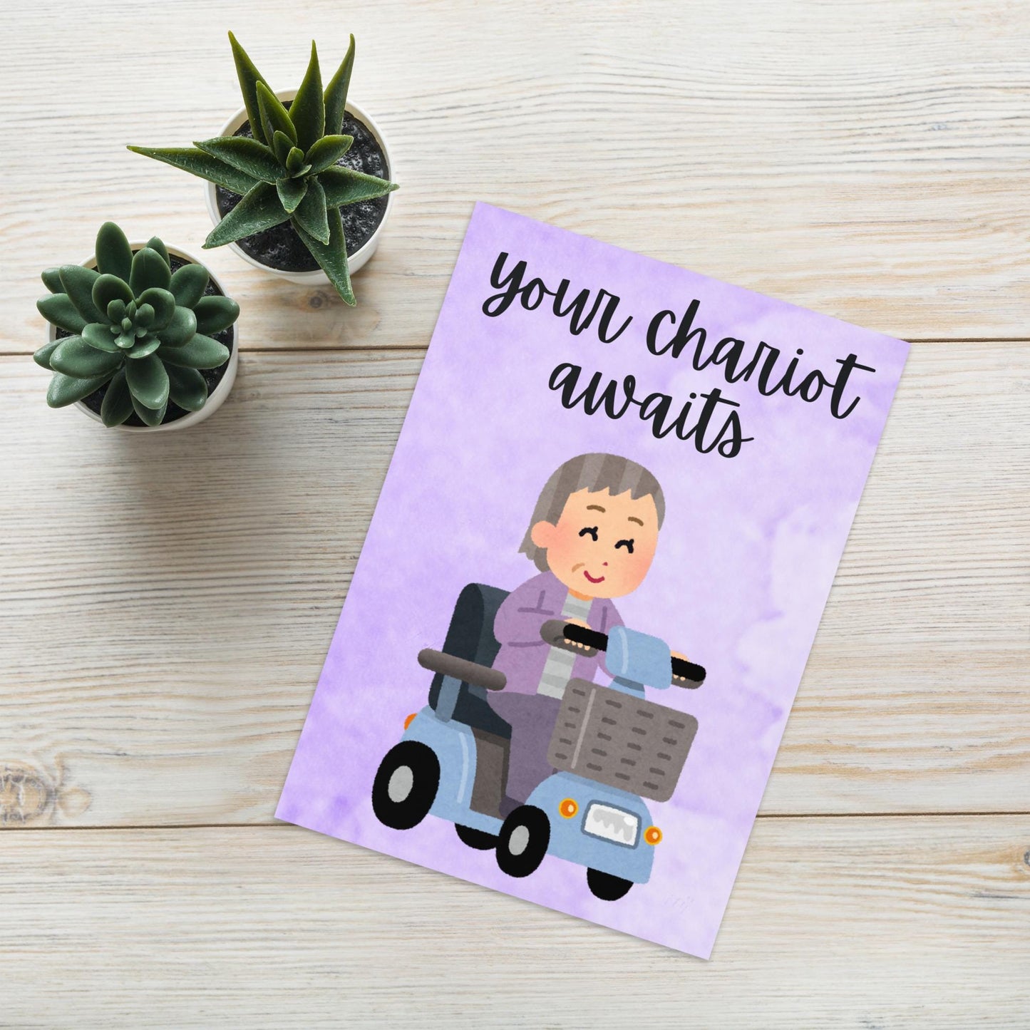 Your Chariot Awaits Greetings Card