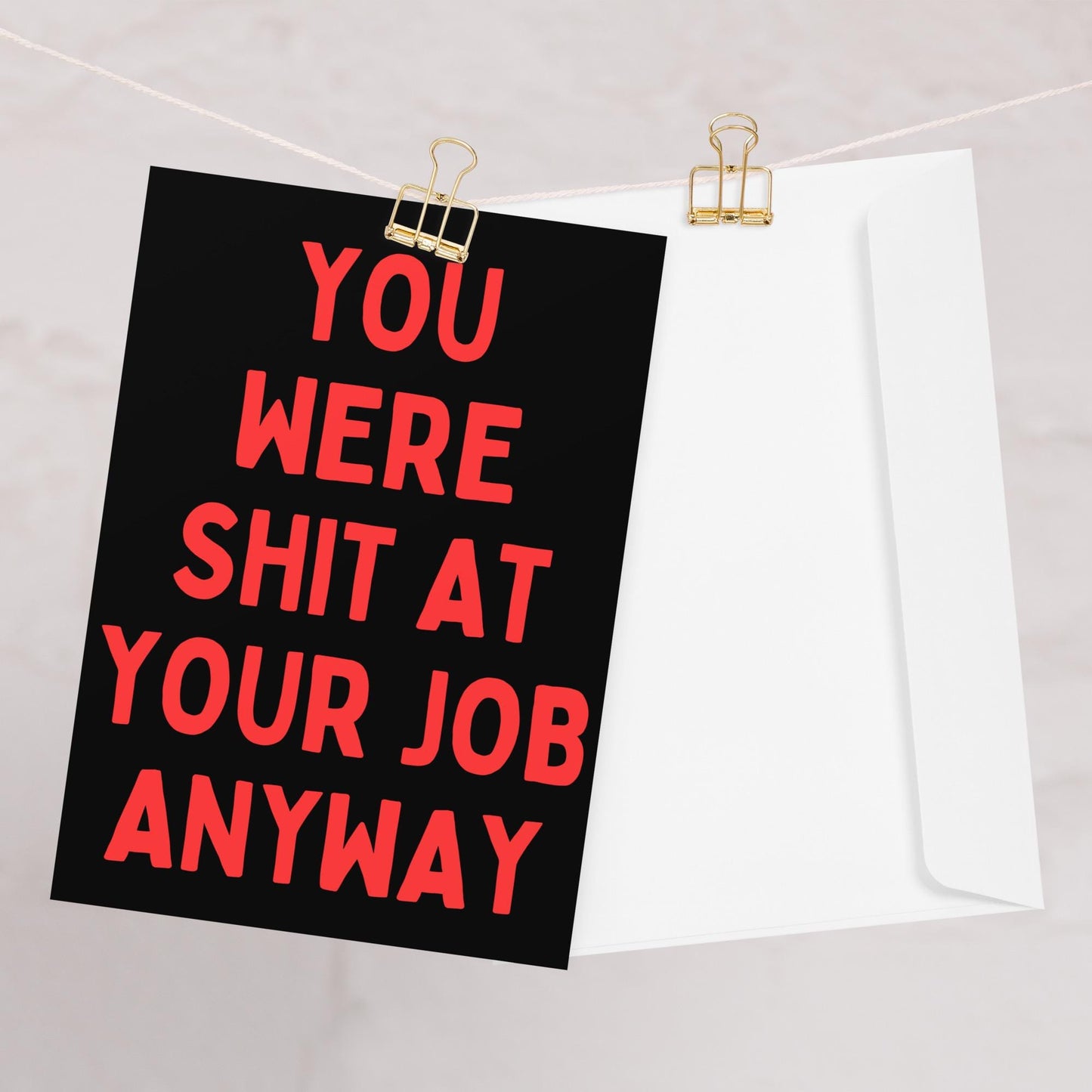 Rude Leaving Card