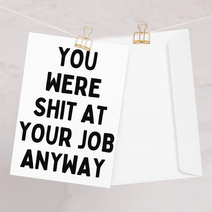 Rude Leaving Card