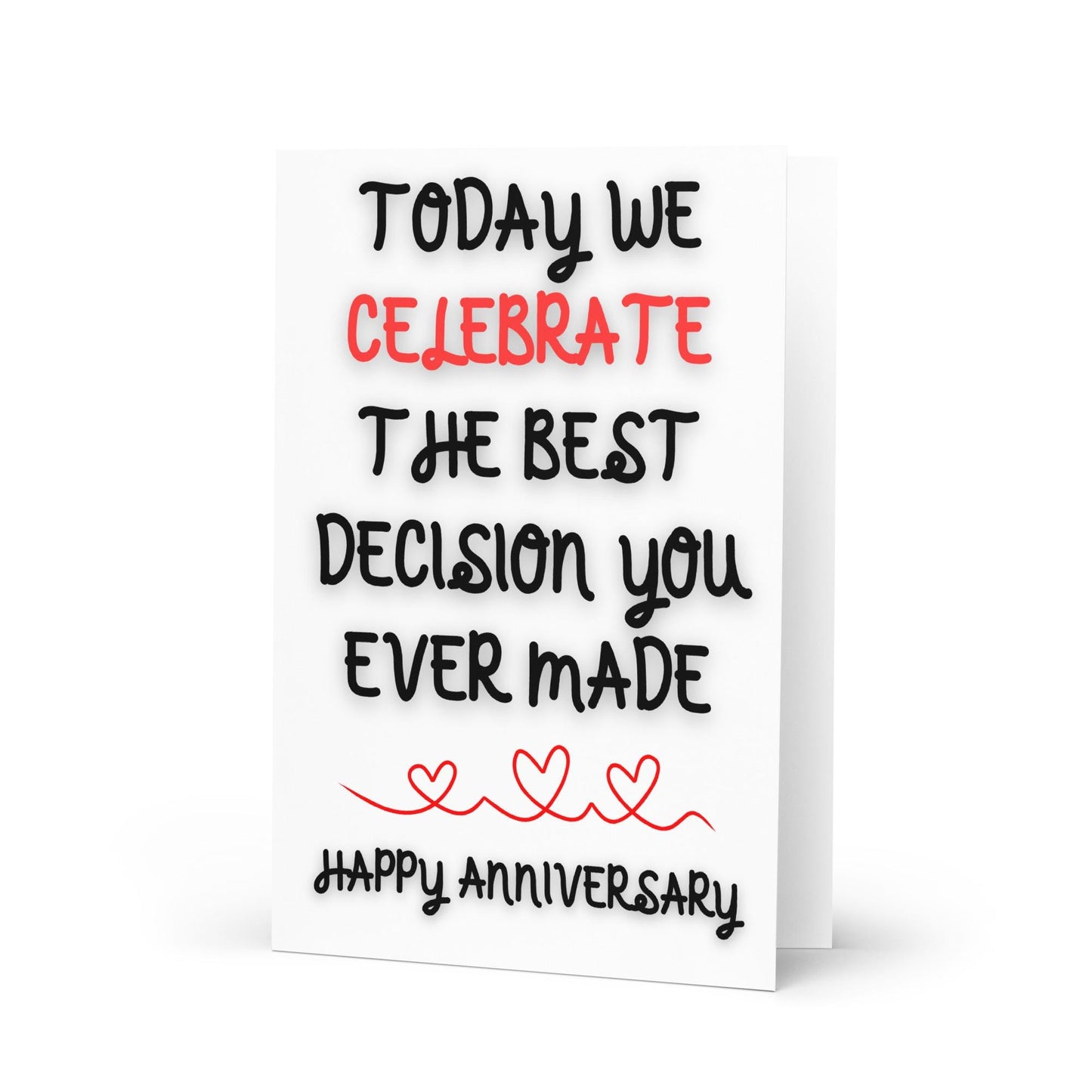 Best Decision Anniversary Card - Unique Funny Novelty Design