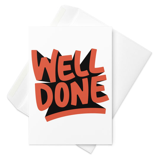 Orange Well Done Card