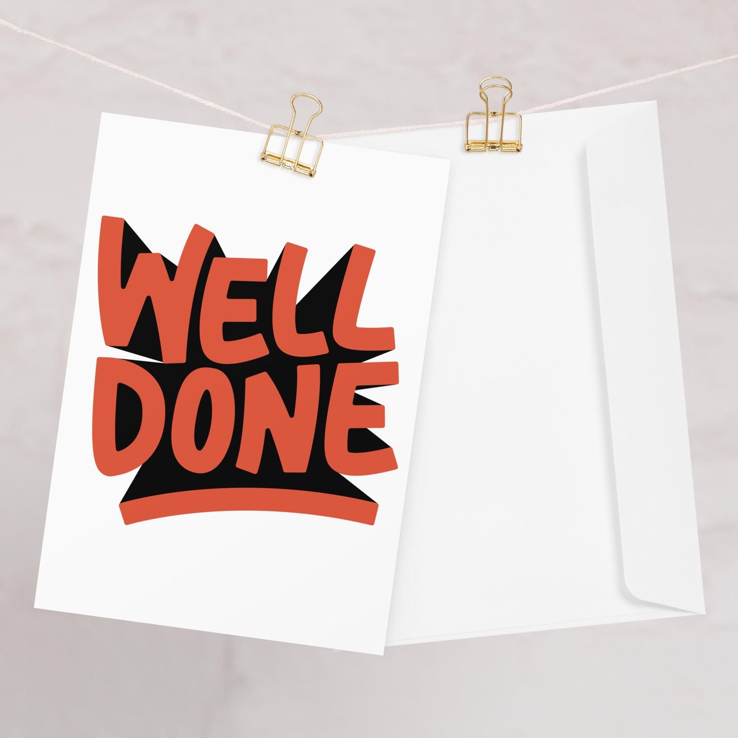 Orange Well Done Card