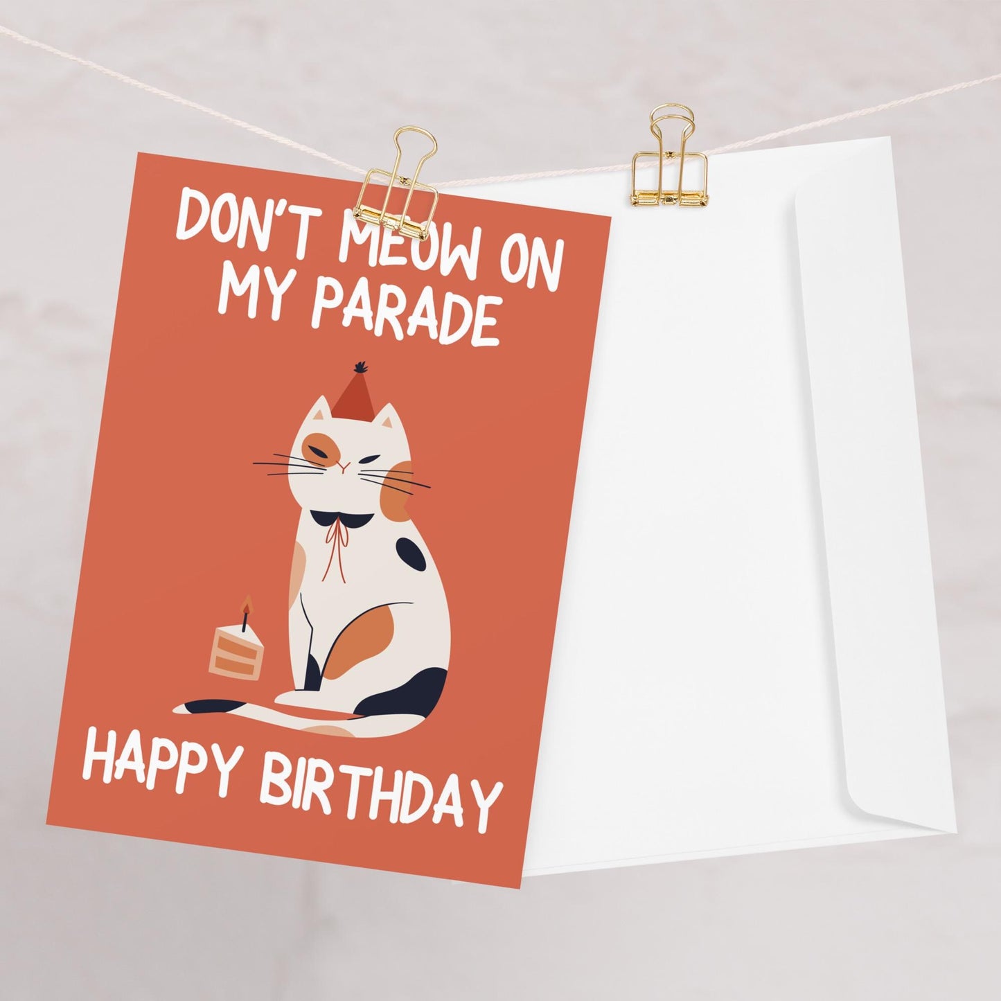 Cat-Inspired Birthday Card