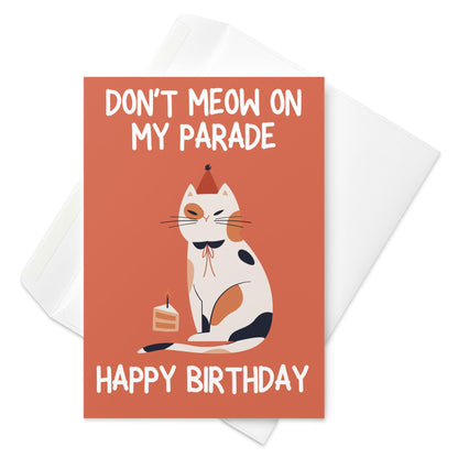 Cat-Inspired Birthday Card