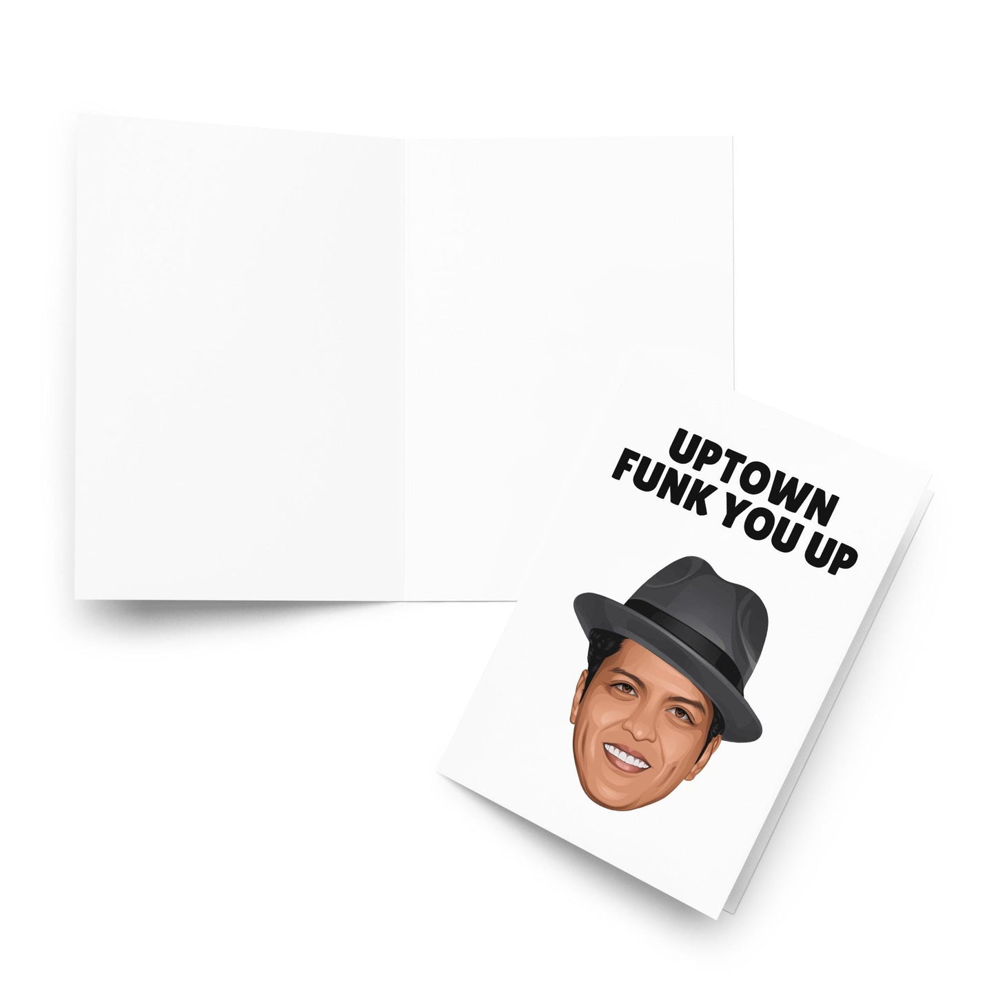 Bruno Mars Uptown Funk Greetings Card