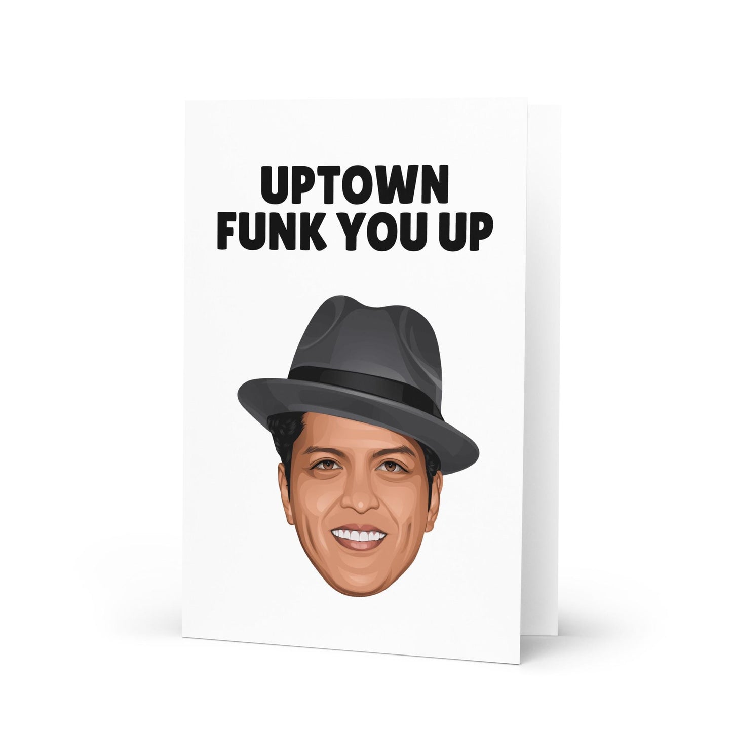 Bruno Mars Uptown Funk Greetings Card