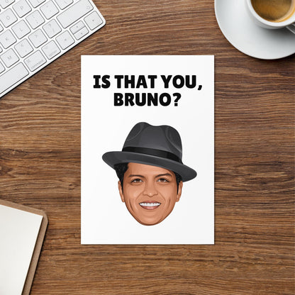 Bruno Mars Greetings Card