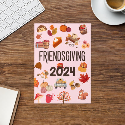 Friendsgiving Fall Card Pink