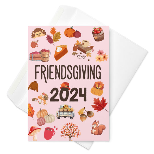 Friendsgiving Fall Card Pink