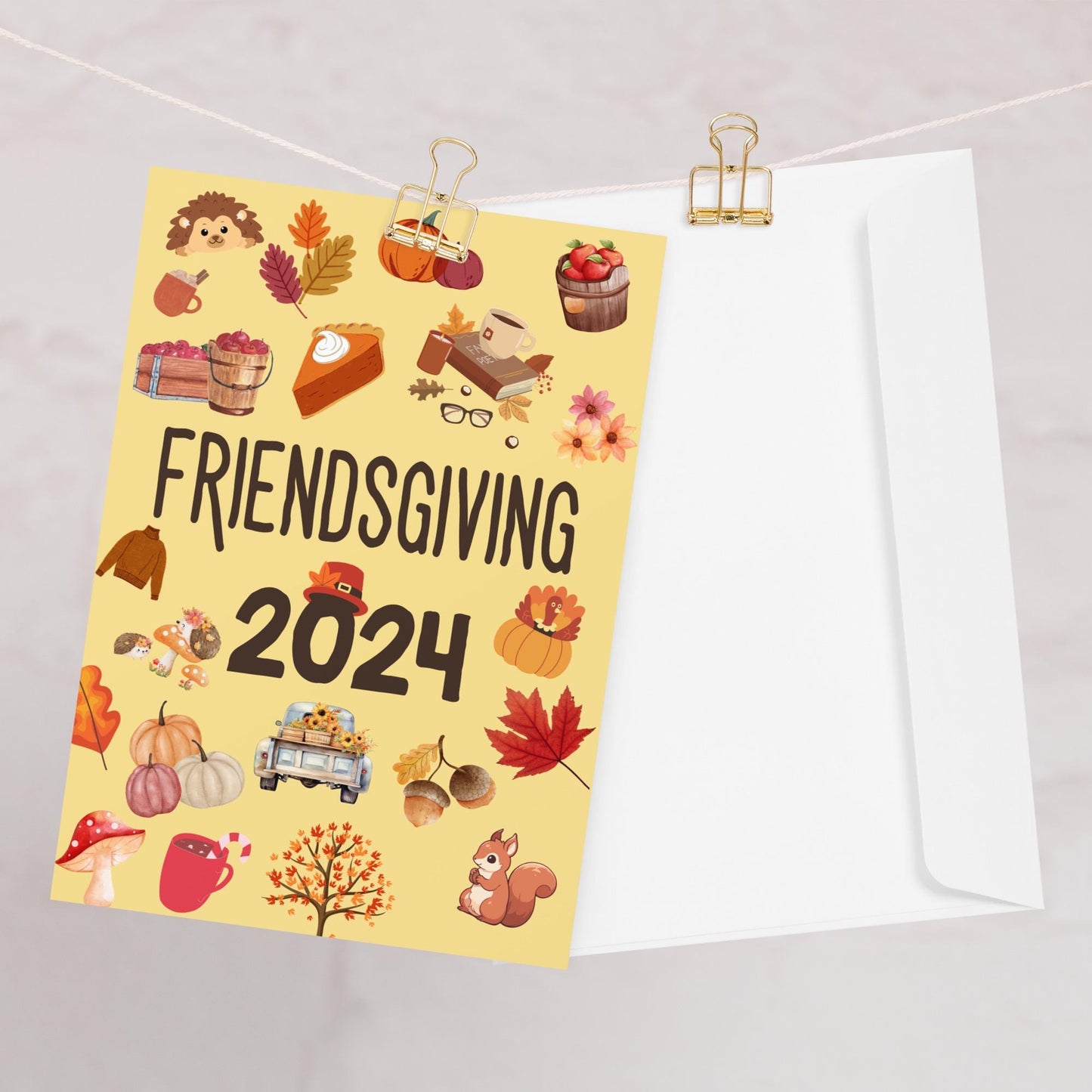 Friendsgiving Fall Card Yellow