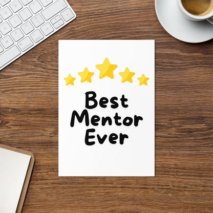 Best Mentor Thank You Card