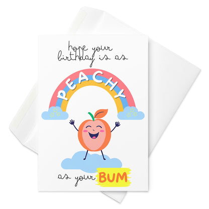 Peachy Bum Birthday Card