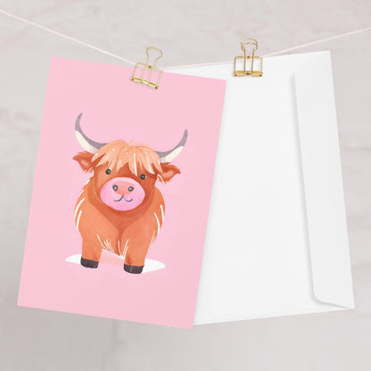 Highland Cow Greetings Card