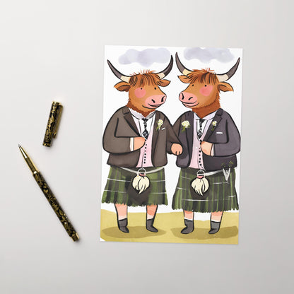 Highland Cow Greetings Card