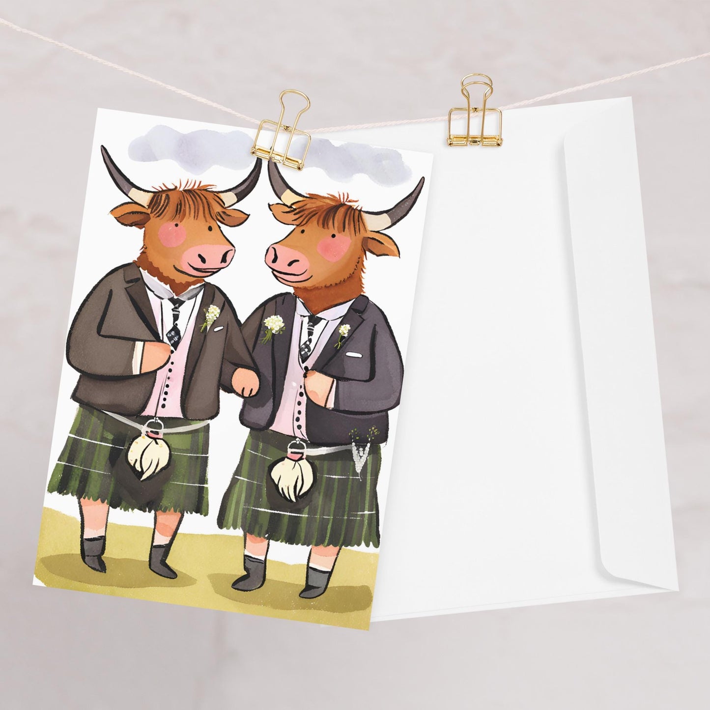 Highland Cow Greetings Card