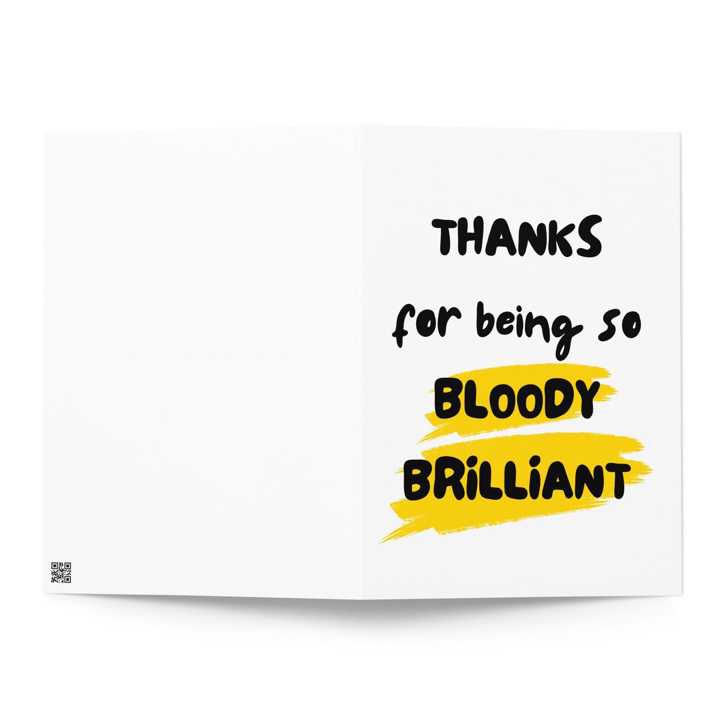 Bloody Brilliant Thank You Card