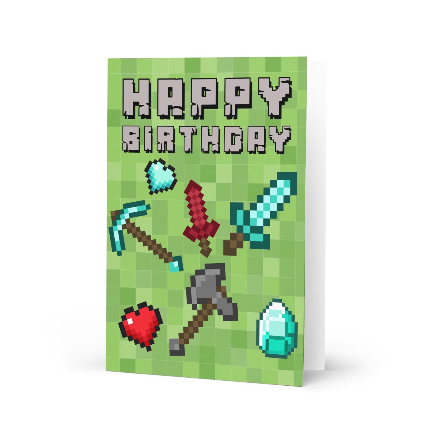 Minecraft Card Birthday Card