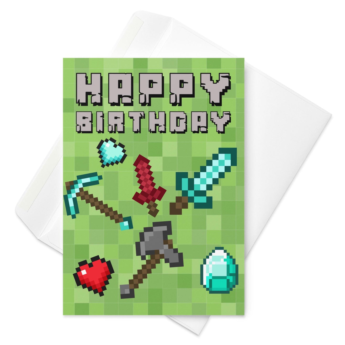 Minecraft Card Birthday Card