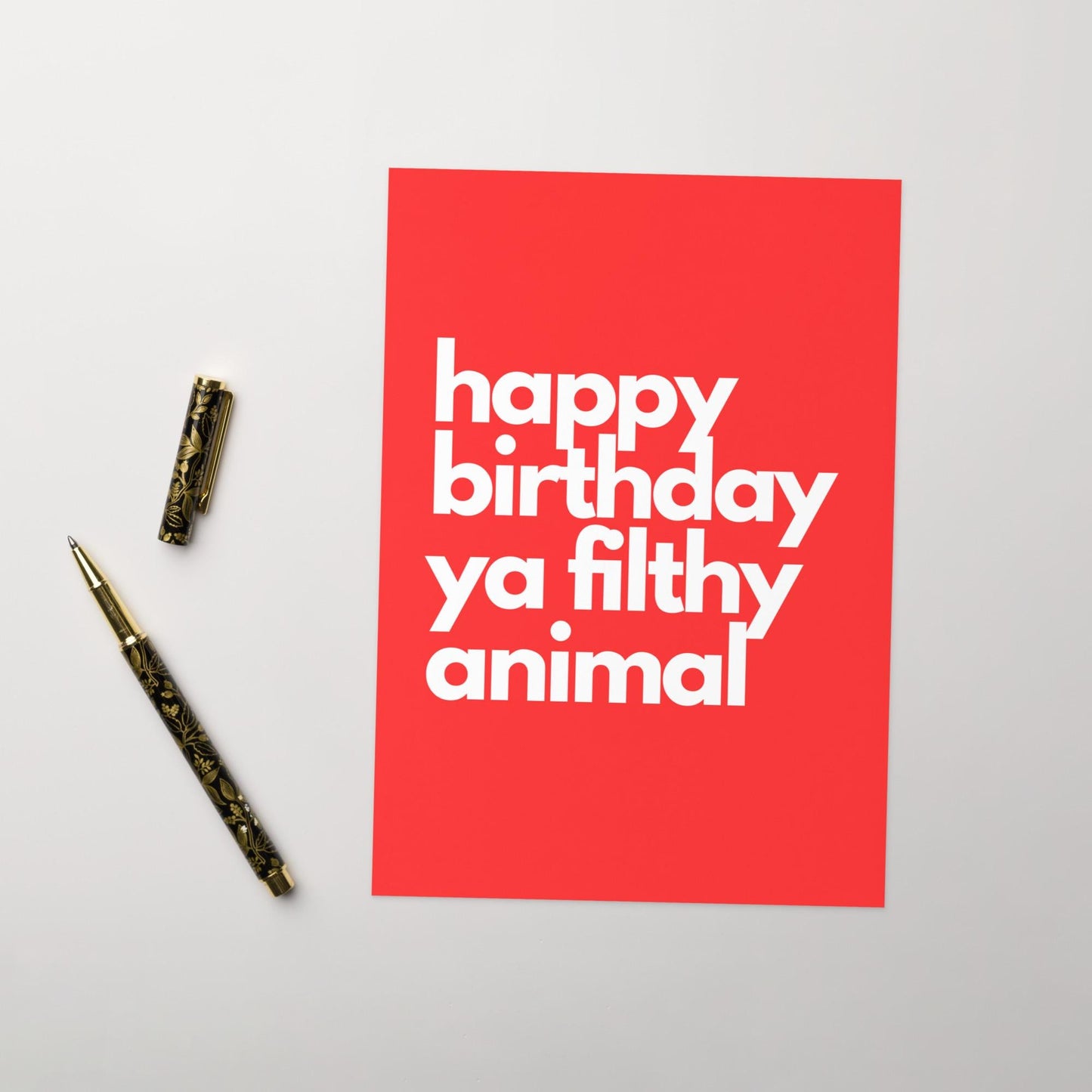 Filthy Animal Birthday Card