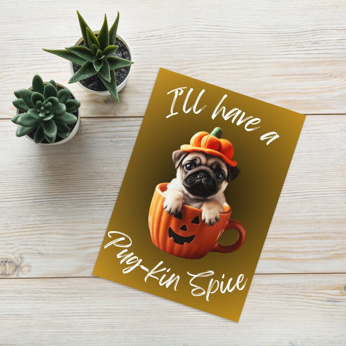 Pug Halloween Greeting Cards