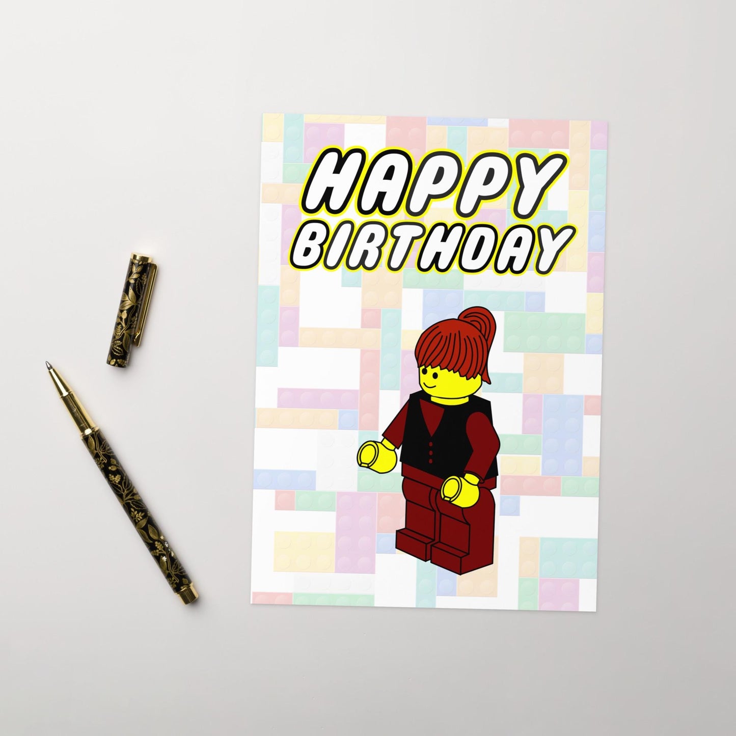 Lego Minifigure Card Girl