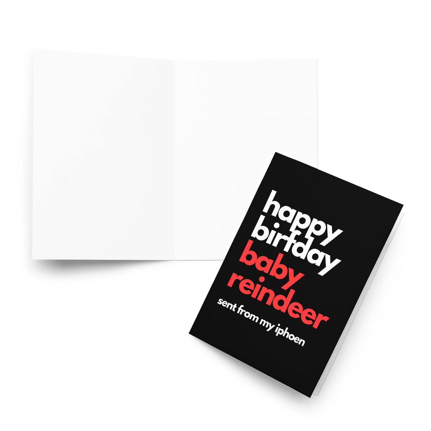 Baby Reindeer Birthday Card