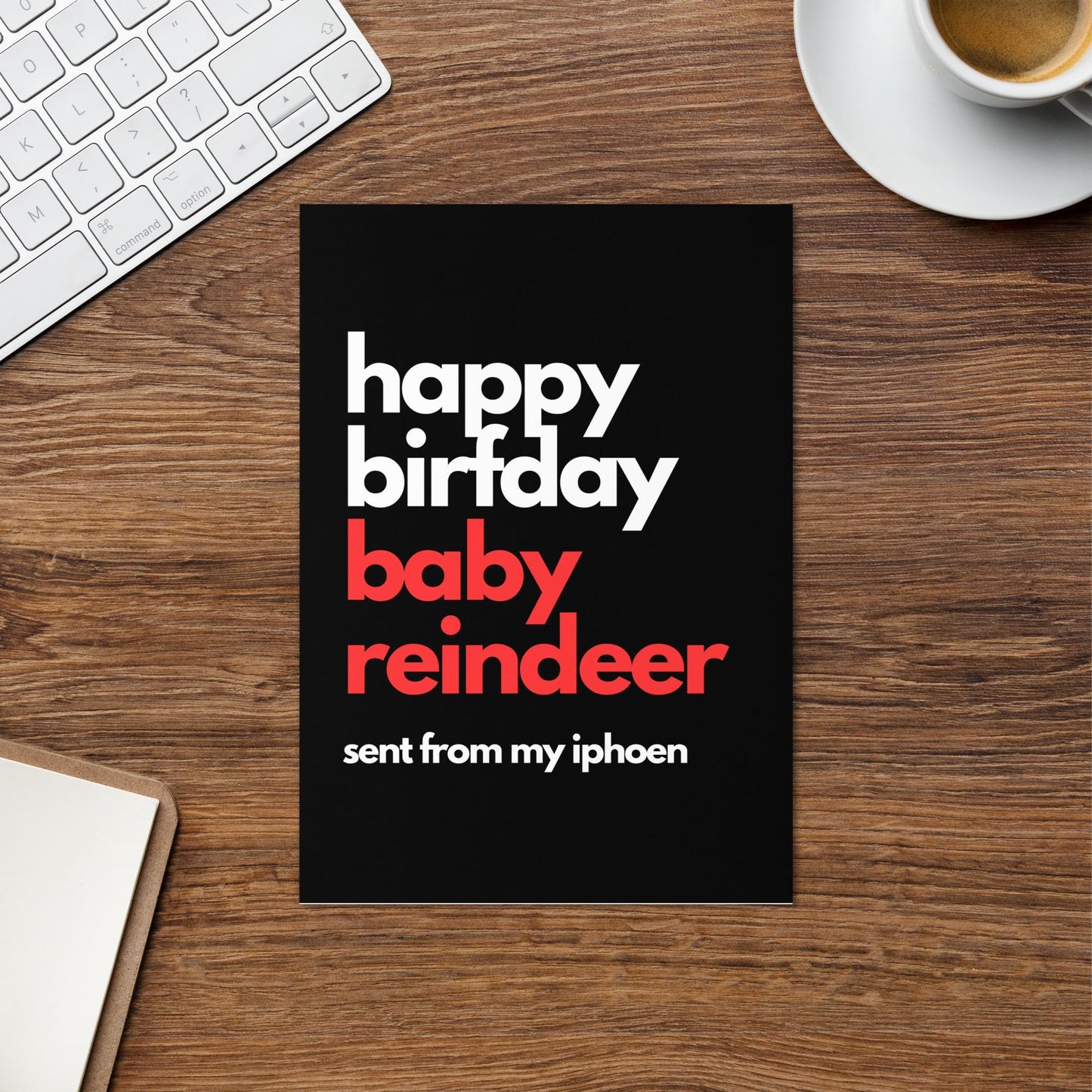 Baby Reindeer Birthday Card