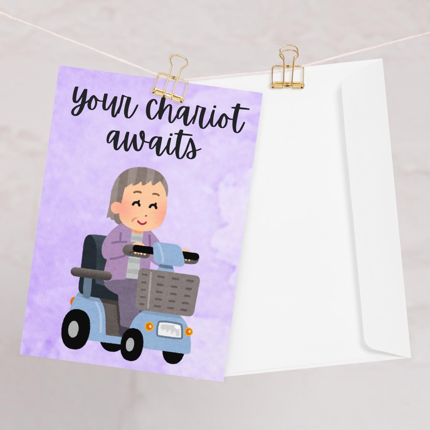 Your Chariot Awaits Greetings Card