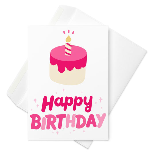 Happy Birthday Pink Card