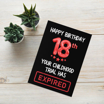 Childhood Expired - 18th Birthday Card