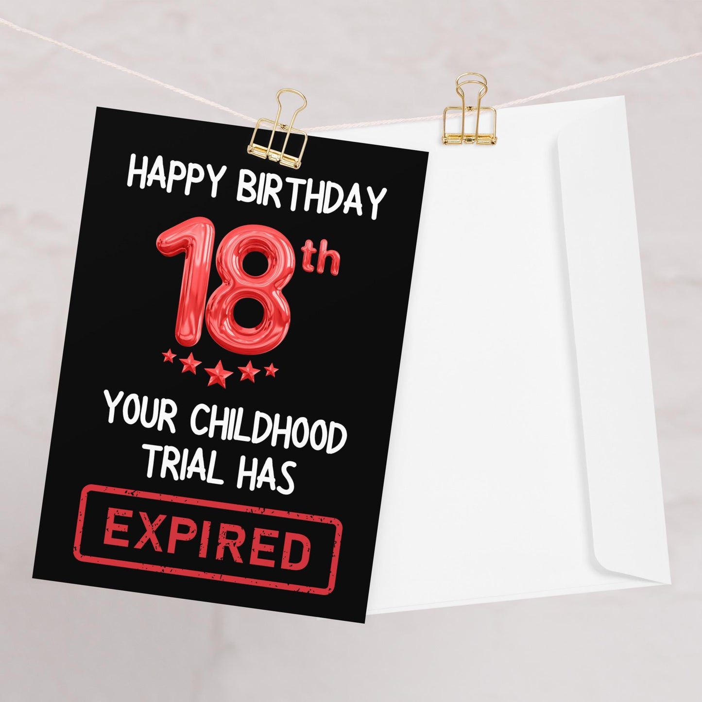 Childhood Expired - 18th Birthday Card