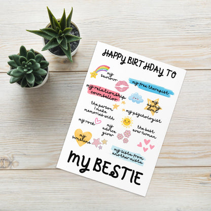 My Bestie Birthday Card