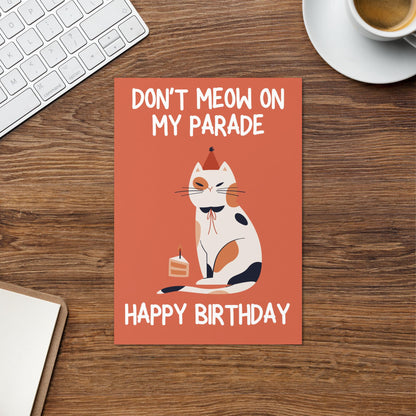 Cat-Inspired Birthday Card