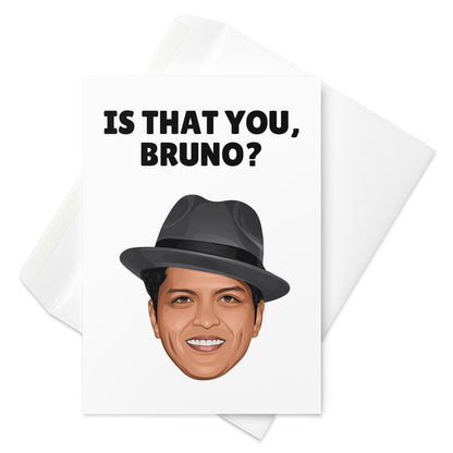 Bruno Mars Greetings Card