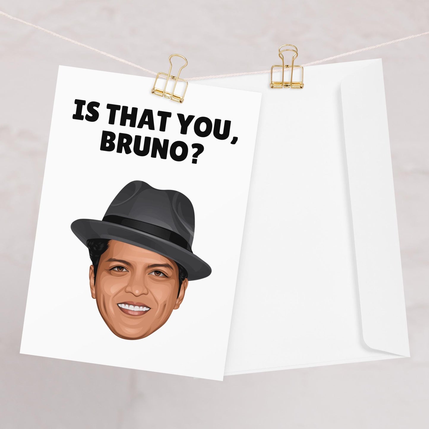 Bruno Mars Greetings Card