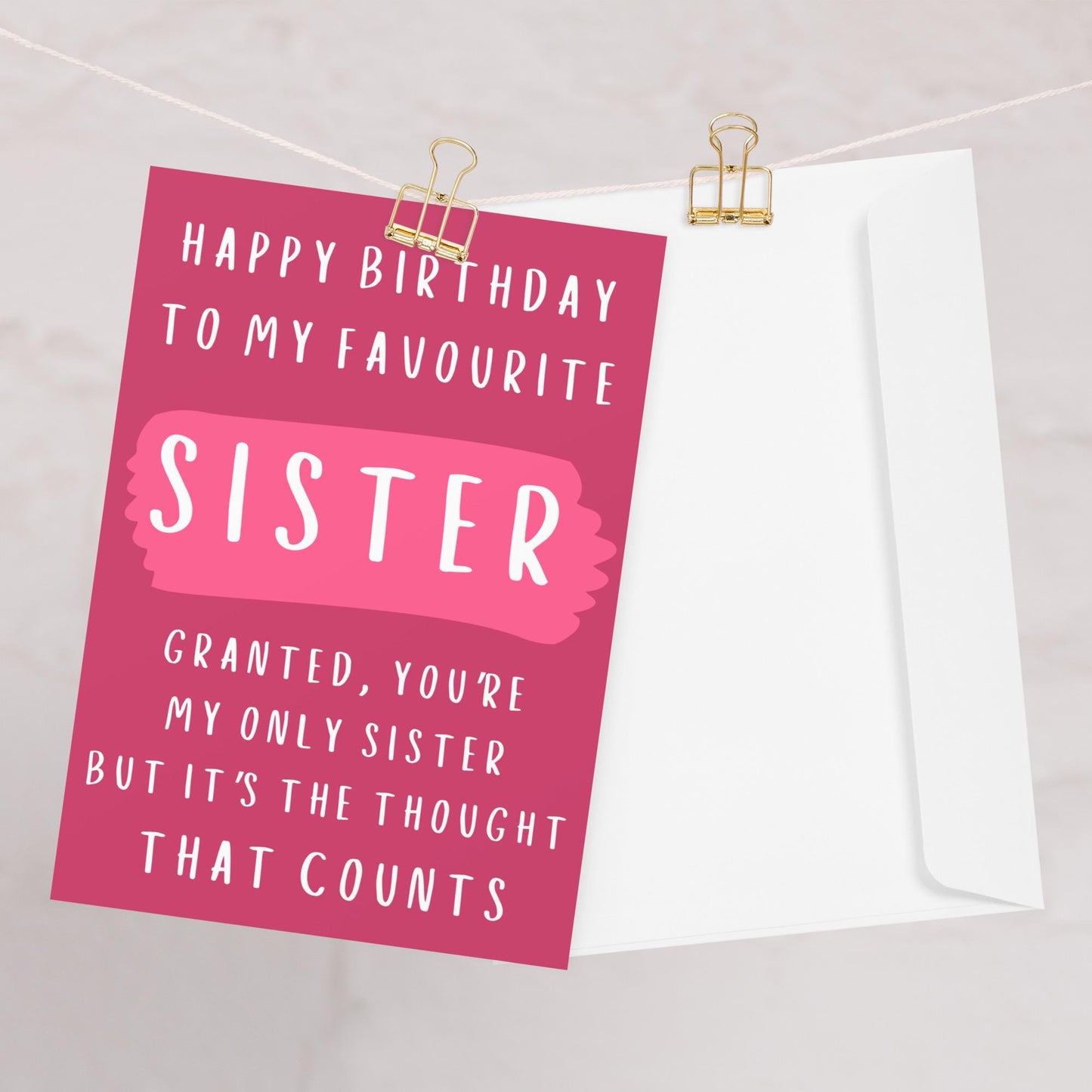 Cheeky Sister Birthday Card