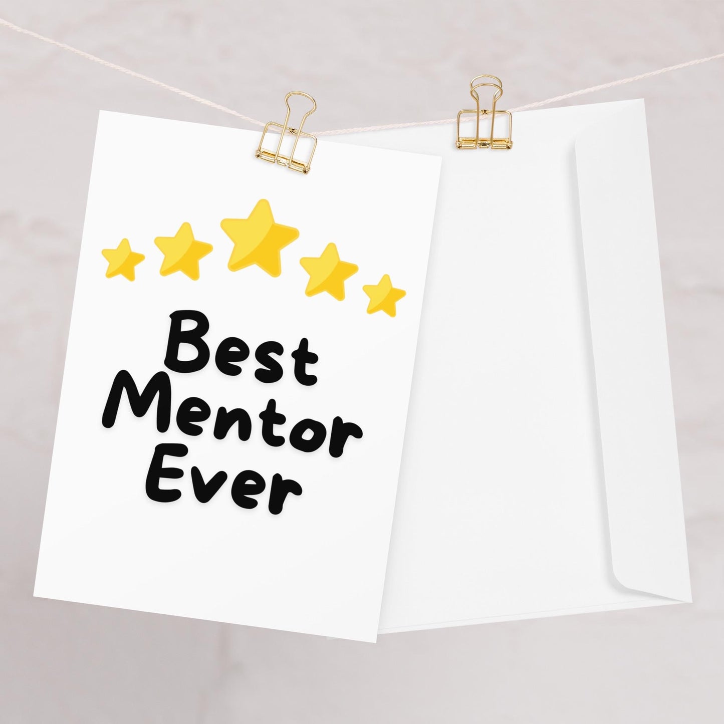 Best Mentor Thank You Card