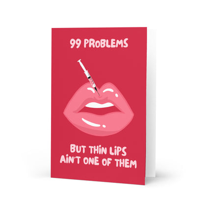 lips birthday card funny card rude card