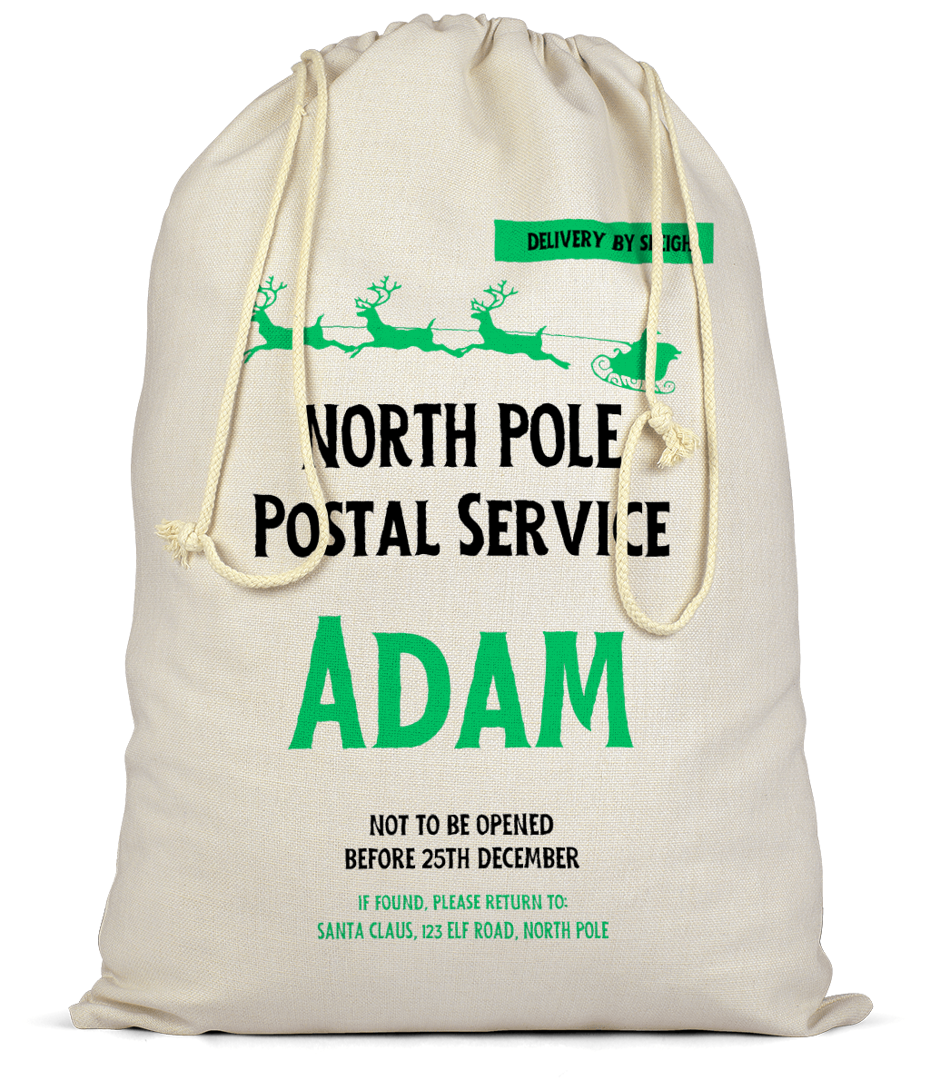 North Pole Postal Service Christmas Sack